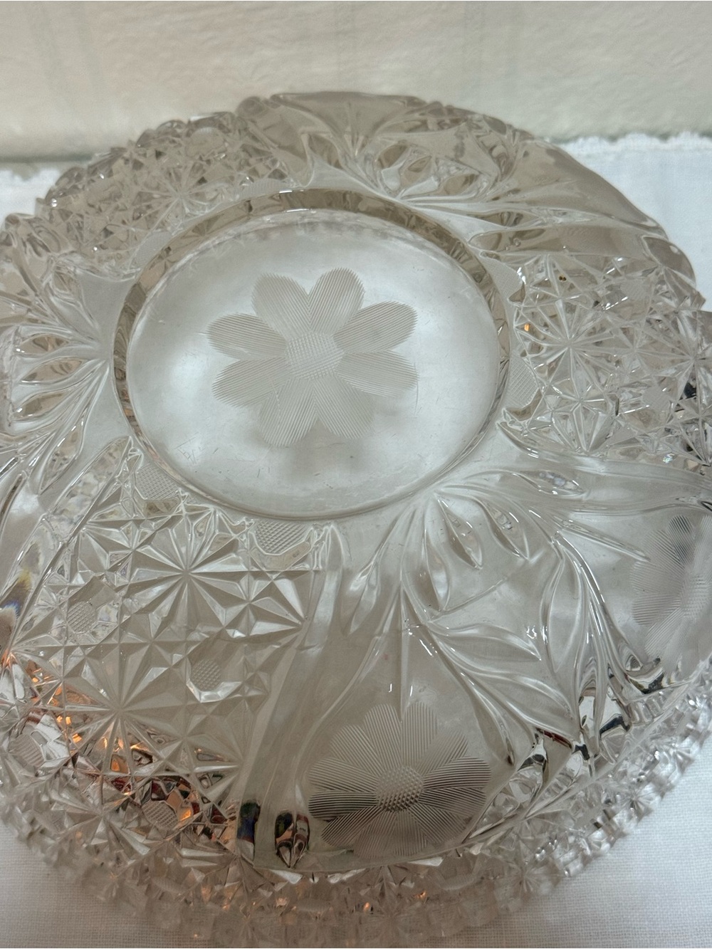 Heavily Cut American Brilliant Cut Glass Bowl - Picture 6 of 8